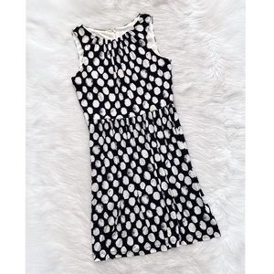 Eliza J Black White Polka Dot Sleeveless Dress